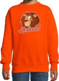 Bellatio Decorations Shoppartners Bv Oranje fan sweater voor kinderen - Holland met cartoon leeuw - Nederland supporter - Koningsdag / EK / WK trui / outfit 96/104 (3-4 jaar)