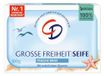 CD Milde zeep, grote vrijheid, frisse bries, 100 g | Veganistisch en zonder microplastic: voor gezicht, handen en lichaam.