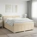 vidaXL Boxspringbed met matras Crèmekleurig 140 x 190 cm Stof