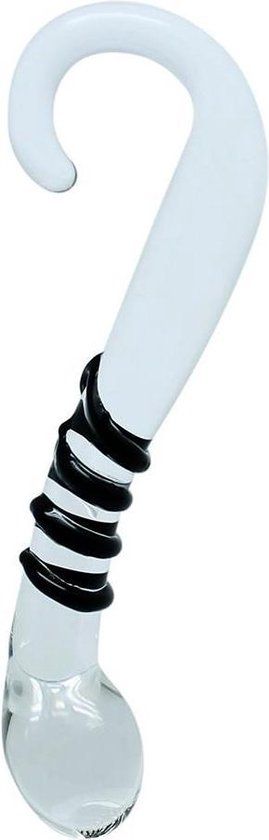 Sensual Glass Esmée Glazen Dildo - Transparant/Zwart - 18.2cm