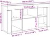 vidaXL Hoek LED TV-meubel 100 x 40 x 50 cm Beton Grijs Bewerkt Hout