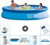 Intex Easy Set Zwembad - 366 x 76 cm - Rond - Blauw - Familiebad - Compleet met Accessoires