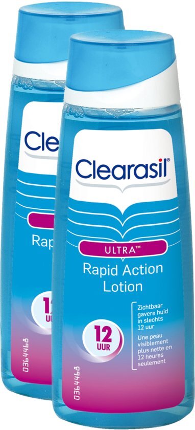 Clearasil Ultra Rapid Action Lotion - Reinigingslotion - 2 x 200 ml - Grootverpakking