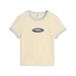 PUMA FUTURE.PUMA.ARCHIVE slim-fit Ringer T-shirt met print voor dames S, Buttercream Yellow
