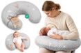 Voedingskussen ASE Spolka Akcyjna Voedingskussen baby 130 cm C-vorm borstvoedingskussen Nursing Pillow – afneembare Minky hoes ergonomisch wasbaar pasgeboren zacht ademend – OEKO-TEX gecertificeerd Teddyberen