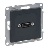 LEGRAND, SEANO HDMI 1.3 aansluiteenheid voorbedraad, inzetstuk inclusief afdekking, kabel 15 cm, kleur: antraciet, 765488