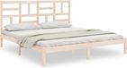 vidaXL Bedframe Massief Hout Naturel 180x200 cm