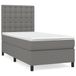 vidaXL Lit boxspring avec matelas, gris foncé, 120x190 cm, rembourré