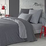 Dekbedovertrek tweekleurig dun gestreept polyester 200 x 200 cm golf
