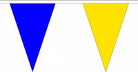 Merkloos / Sans marque Shoppartners Bv Extra lange vlaggenlijn - blauw/geel - 20 meter - Zweden - Oekraine - kunststof - vlaggetjes