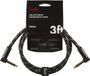 Fender Deluxe Series Instrument Cable 900mm (Black Tweed) - 3.5mm Jack to 3.5mm Jack