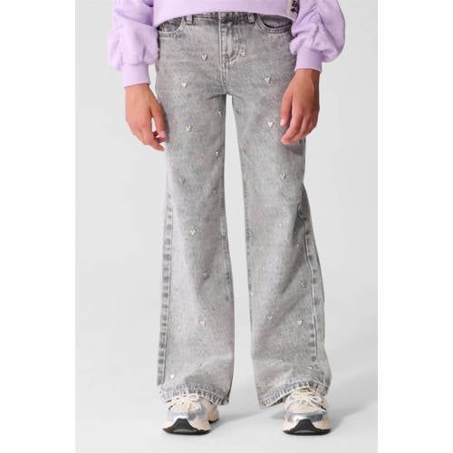 Shoeby regular waist straight leg jeans - grijs