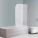 Melko Cabine de douche, baignoire, verre de sécurité ESG 5 mm, pliable, 133 x 108 cm, partiellement satiné, accessoires inclus