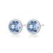 Brosway Ohrringe SYMPHONIA für Damen aus Edelstahl mit Swarovski-Kristalle in der Farbe Silber/Blau, Größe: 0,8 cm, BYM43