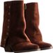 Xti Bottine à Zip Marron Synthétique Talon Bloc 4-5cm 37