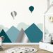 Ambiance Sticker Kinderstickers van gigantische Scandinavische bergen, Helsingborg, 100 x 135 cm