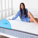 Surmatelas en gel, dimensions 220x200 cm, hauteur H3/H4, réversible, en Lyocell, avec 5 couches