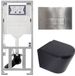 Geberit QeramiQ Dely Toiletset - Diepspoel - Rimless - Inbouwreservoir - Softclose Zitting - Mat Zwart