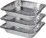 BBQ Collection Set de 6 bacs de préparation pour barbecue rectangulaire 32 x 26 x 6 cm - Aluminium - Argent