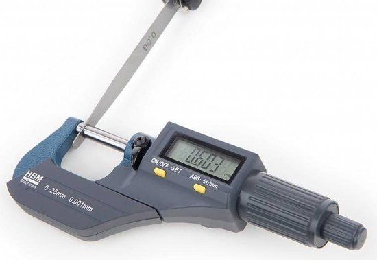 HBM 0 - 25mm digitale buiten micrometer spatwaterdicht