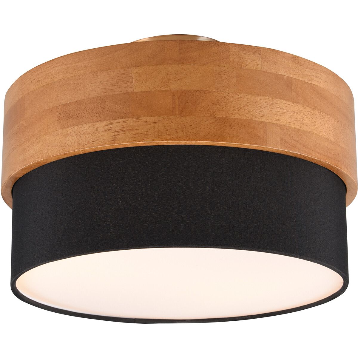 BES LED Trion Sella Plafondlamp - E14 - 2-lichts - Rond - Mat Nikkel/Zwart - 30cm