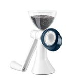 Wintem Halfmolen met handslinger van kunststof en wit glas, 20 x 9,5 cm