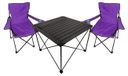 Mojawo Set van 3 kampeeraccessoires: kampeertafel, kampeerstoel. Afmetingen tafel: L70 x B70 x H56 cm