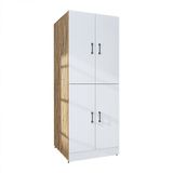 Roomart DORA-II Wasmachine Ombouwkast 70x186 cm - Wit Eiken