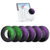 NEEWER ND Filterset, compatibel met Insta360 Go Ultra (UV/CPL/ND8/ND16/ND32/ND64), voor het vastschroeven van lenzen, polarisator, ronde dichtheid, optisch HD-glas, camera-accessoires, FL-C53