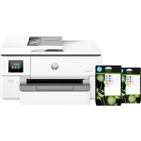 HP OfficeJet Pro 9720e + 2 zwarte + 2 kleuren cartridges