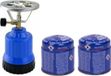 Merkloos / Sans marque Homelux Camping kookstel - kunststof - blauw - incl. 2x gas navulling priktank - 190 gram