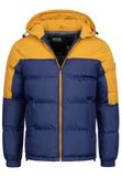 INDICODE JEANS Winterjas 'Danix' blauw / geel
