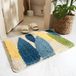 Bol Tapis de bain - Tapis de salle de bain - Empêche les sols mouillés - Doux et absorbant - 40x60cm - Motif feuilles