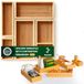 Avilia Set van 5 multifunctionele organizers van bamboe, verschillende maten, ladeverdelers voor keuken, badkamer of bureau, praktisch en gemakkelijk te reinigen, ruimtebesparend modulair naar