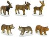 Lumineo Kaemingk B.V. 6x stuks kerstdorp accessoires dieren/rendieren - Kerstdorp onderdelen kerstversiering