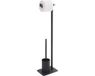 Unyqoos® Elegant staand toiletaccessoire met zwart metalen en houten afwerking