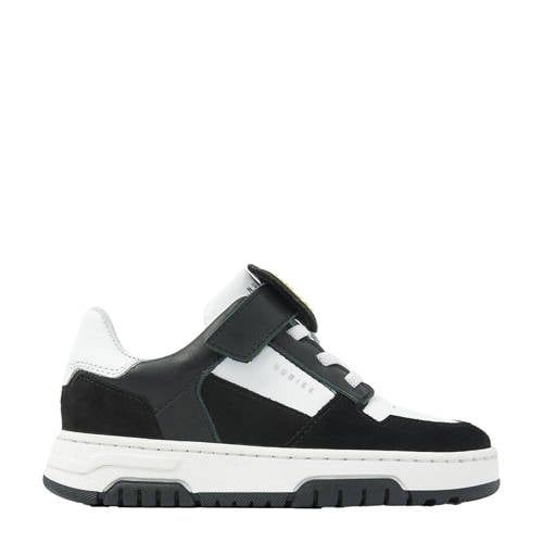 Nubikk Basket Court Jr leren sneakers zwart/wit
