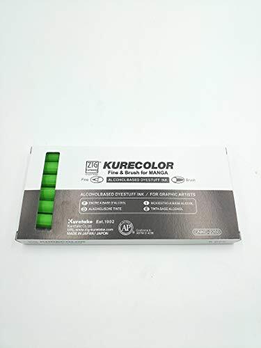 Kuretake Zig Kurecolor Manga Cartoonist Fine & Brush Dual-Tip Marker Lichtgroen