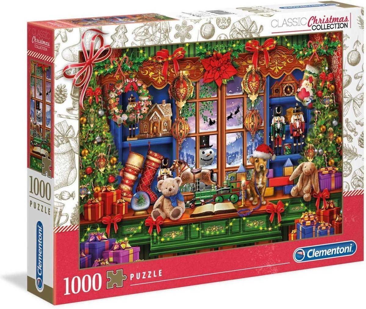 Clementoni 39581 Collection-Ye old Christmas Shop 1000 stukjes, Kerstmis, gemaakt in Italië, puzzel voor volwassenen, meerkleurig