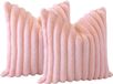 STILVORA Kussenslopen – Woonkamer Kussenslopen Set Met Luxe Pluche, Zachte Kussenslopen Voor Sofa En Bed – Fluweel – Roze