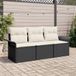 Maison Exclusive - Ensemble de canapé de jardin avec coussin 3 pcs Noir Poly rotin