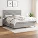 Maison Exclusive - Sommier à lattes de lit avec matelas Gris clair 180x200cm Tissu