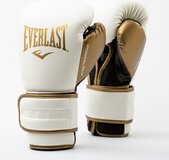 Everlast Powerlock 2R Training Glove - White/Gold - 12 oz