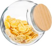 5Five Snoeppot - 2100 ml - Glas - Houten Deksel