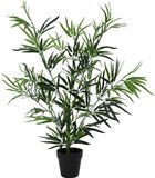 vidaXL Kunstmatige Bamboe Boom Groen 90 x 14 x 80 cm Stof en Bamboe