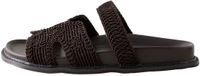 Next - Dames - Forever Comfort® geweven sandalen met voetbed - Bruin