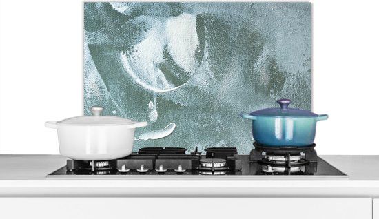 KitchenYeah Spatscherm keuken 70x50 cm - Acrylverf - Abstract - Aluminium