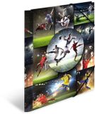 HERMA mappen A4 voetbalset, 3-delig, kinderhoekmappen van kunststof met sportmotief, elastische band, binnenkleppen en binnenprint voor jongens en meisjes