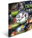 HERMA mappen A4 voetbalset, 3-delig, kinderhoekmappen van kunststof met sportmotief, elastische band, binnenkleppen en binnenprint voor jongens en meisjes