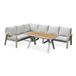 LUX outdoor living Lola Lola dining loungeset 6 personen | aluminium + polywood | beige | 3-delig - 288x220cm
